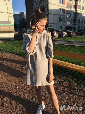 Платье худи толстовка ostin