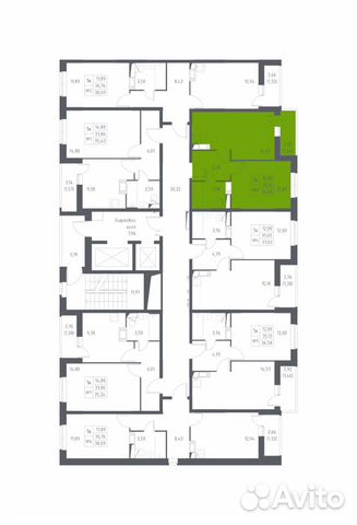 1-к квартира, 36.6 м², 6/17 эт. 1-к квартира, 36.6 м², 6/17 эт.