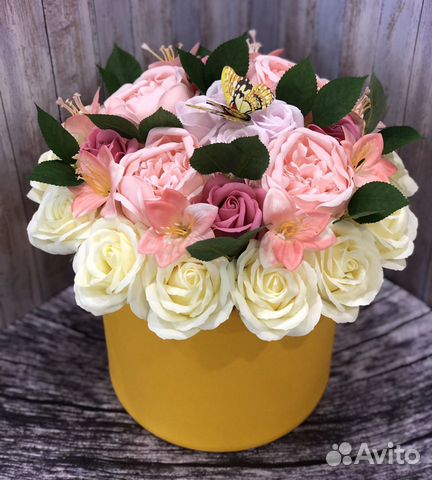 Букет из мыльных цветов