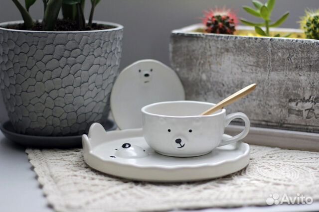 Детская керамическая посуда, бамбуковая