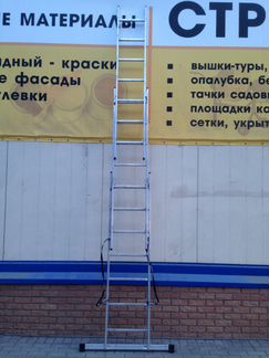 Трехсекционная лестница стремянка 3x7 nord