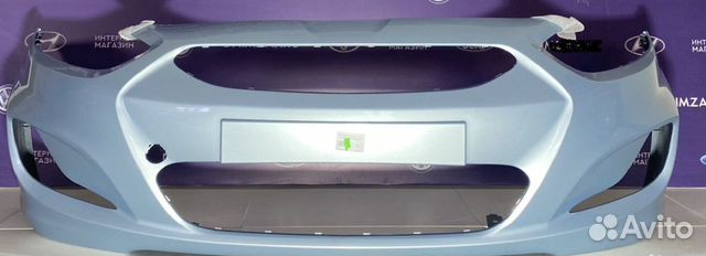 Бампер передний Hyundai Solaris 11-15 голубой