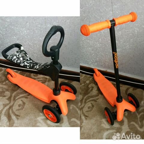 Самокат - беговел 2 в 1
