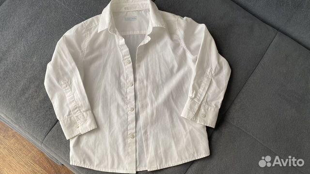 Белая рубашка на мальчика hm 110 см