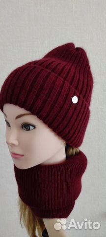 Новый комплект шапка+снуд
