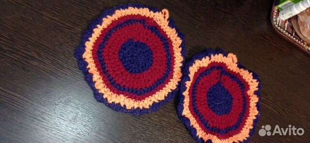 Подставка под горячее, прихватки вязанные