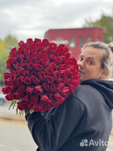 Роза, букет 51 роза, 101 Роза