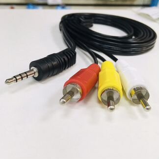 Кабель Jack 3.5 мм - 3xRCA вилка-вилка 1,8 м