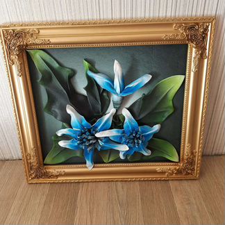 Картина натуральная кожа