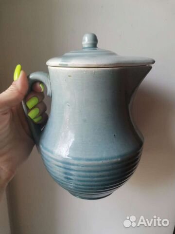 Кувшин с крышкой СССР голубой