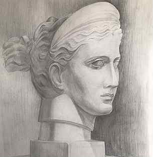 Голова дианы академический рисунок