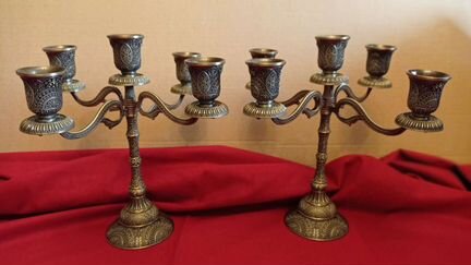 Подсвечники из латуни Италия