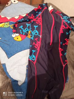 Полотенце-капюшон+костюм для плавани, бу