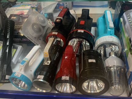 Налобные, настольные, ручные фонарики на аккумулят