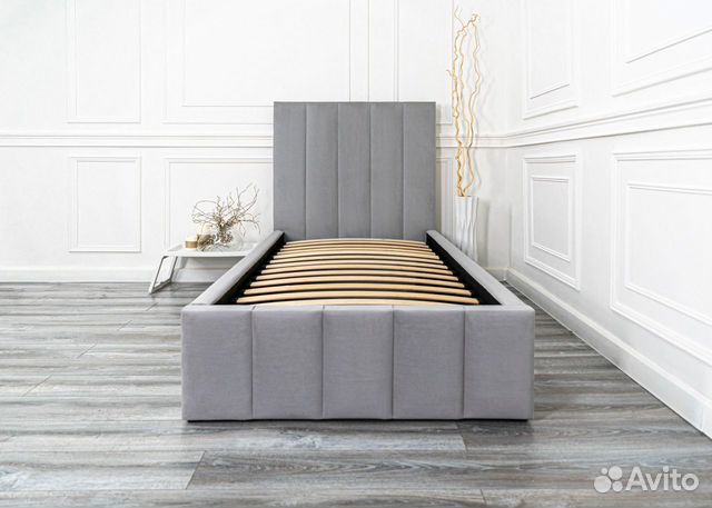Кровать 80х200 серый Богема