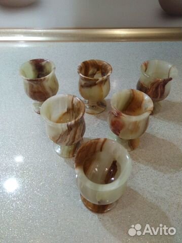 Рюмки из натурального камня оникса