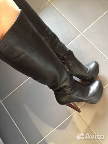 Новые Кожаные Сапоги ботфорты 37 размер Massimo Re