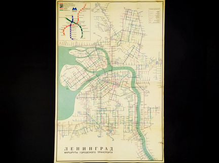 Ленинград карта 1974г план старинная Петербург