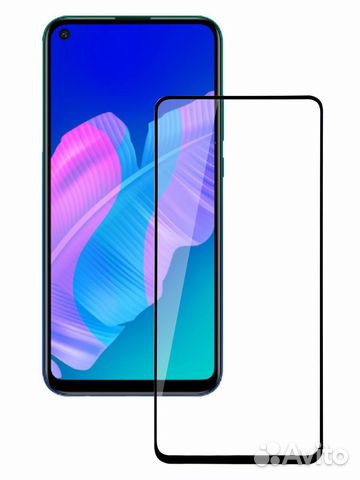 Защитное стекло Huawei P40 Lite E, Honor 9C, Y7P, Play 3 Черное