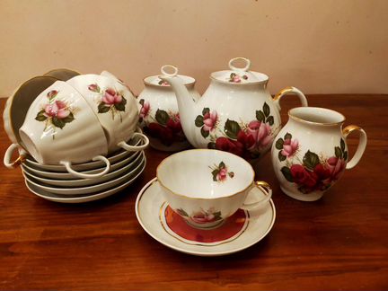 Фарфоровый чайный сервиз Дулёво