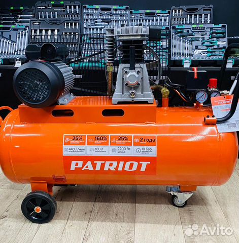 Воздушный ременной компрессор Patriot PTR 100-440I