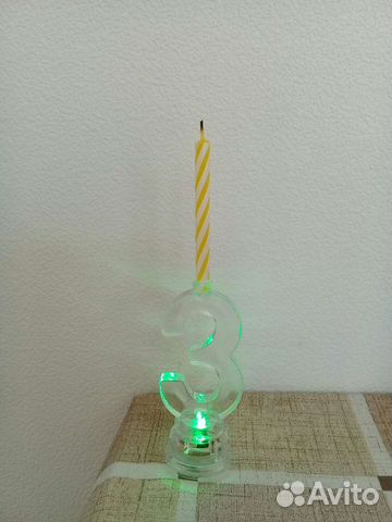 Свечка цифра 3