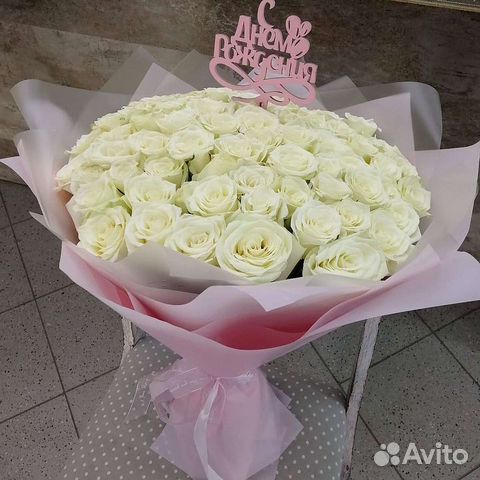 Белые розы 11,15,21,25,75,101шт с доставкой