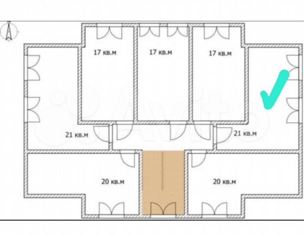 Апартаменты-студия, 21 м², 3/3 эт.