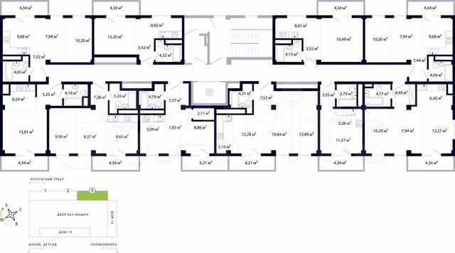 1-к. квартира, 34,1 м², 9/9 эт.