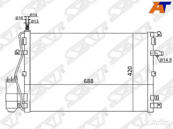 Радиатор кондиционера volvo xc90 01-14