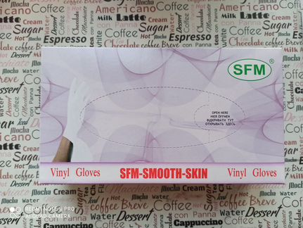 Перчатки виниловые нестерильные