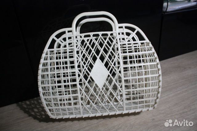 Сумка с цветочками Белая Разборная пластиковая