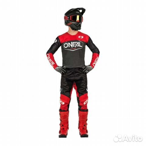 Мотоштаны Oneal mayhem-hexx-pants red-black