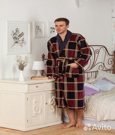Халат махровый мужской (Турция), р-р 56-58, 60-62