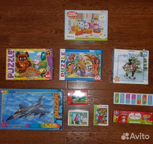 Пазлы 5+ много и домино
