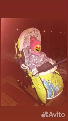 Санки коляска на колесах