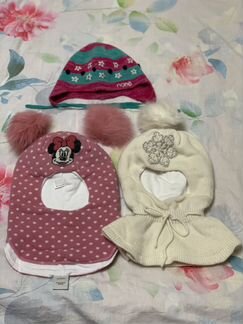 Шапки-шлемы зимние Даниил и Даниэла +деми шапочка