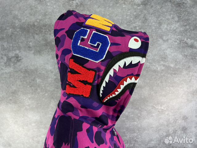 Зип худи bape shark