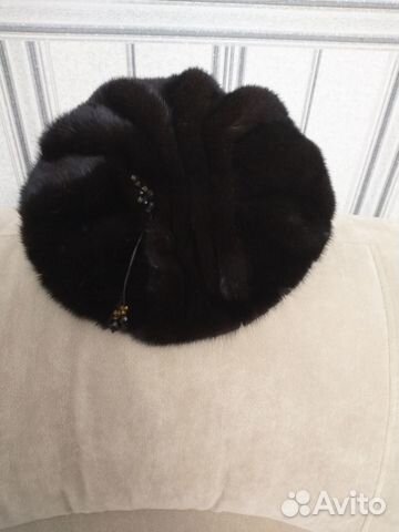 Берет-шапка норковый женский
