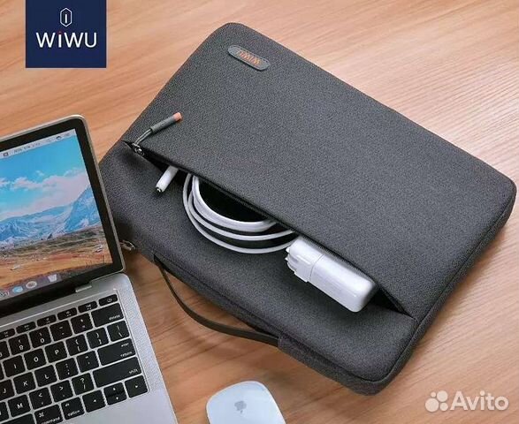 Сумка для MacBook 13д чёрного и серого цвета