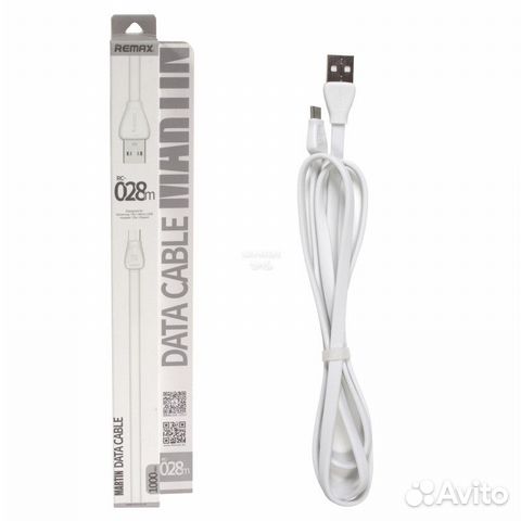 Кабель Micro USB Remax Martin RC-028m плоский (бел