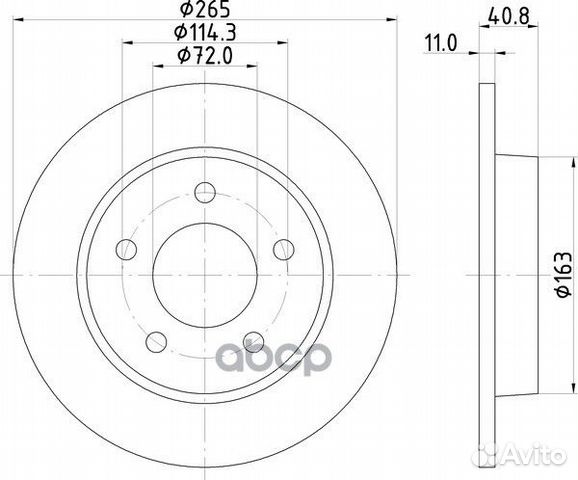Диск тормозной зад ND5008K nisshinbo