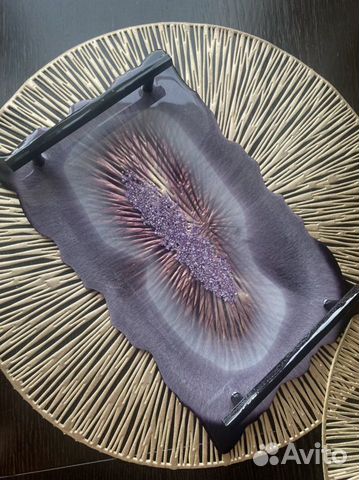 Поднос ручной работы из эпоксидной смолы