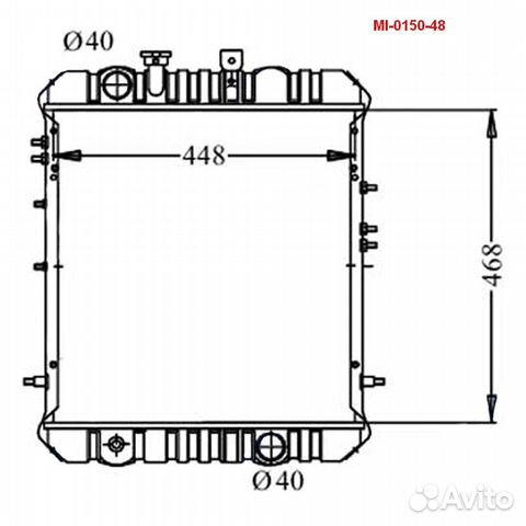Радиатор Mitsubishi canter 94 MI-0150-49 (AD)