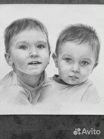 Портрет по фото карандашом