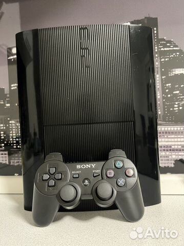 Sony PS3 super slim 500гб 2 геймпада прошитая