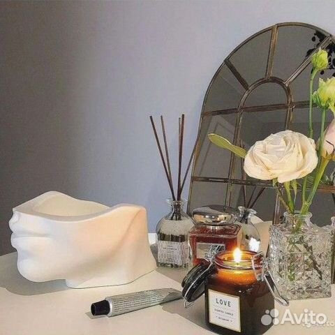 Силиконовая форма для гипса конфетница Лицо