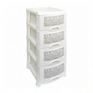 Комод 4-х секц. violet Ажур белый 035426