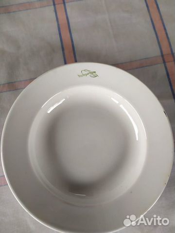 Тарелка суповая, чайник фарфор