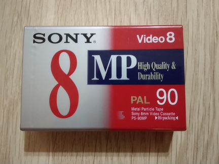 Видеокассета 8мм Sony 8 MP для видеокамеры новая